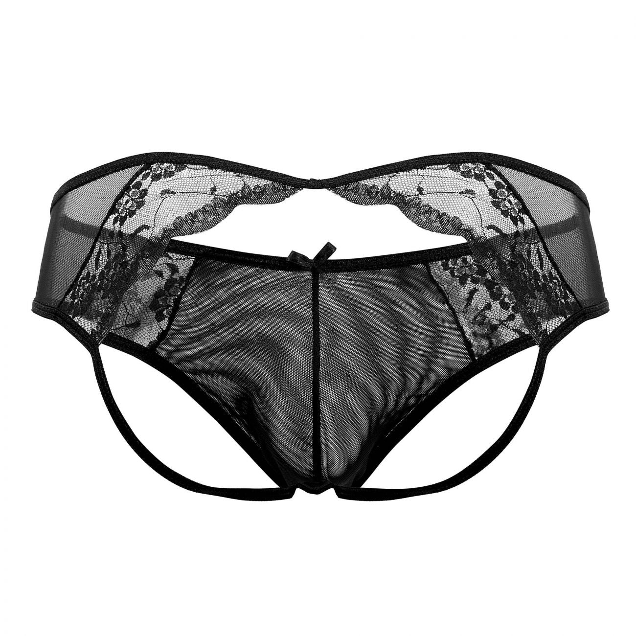 JCSTK - CandyMan 99538 Sexy Lace Jockstrap Black