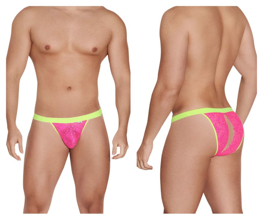 JCSTK - CandyMan 99554 Lace Peekaboo Bikini Hot Pink