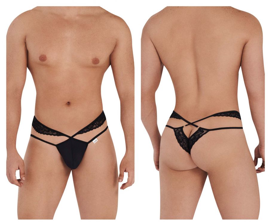 CandyMan 99560 Lace Thongs Black