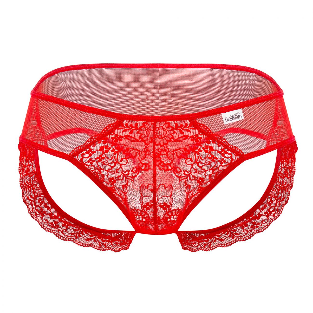 CandyMan 99565 Mesh-Lace Thongs Red