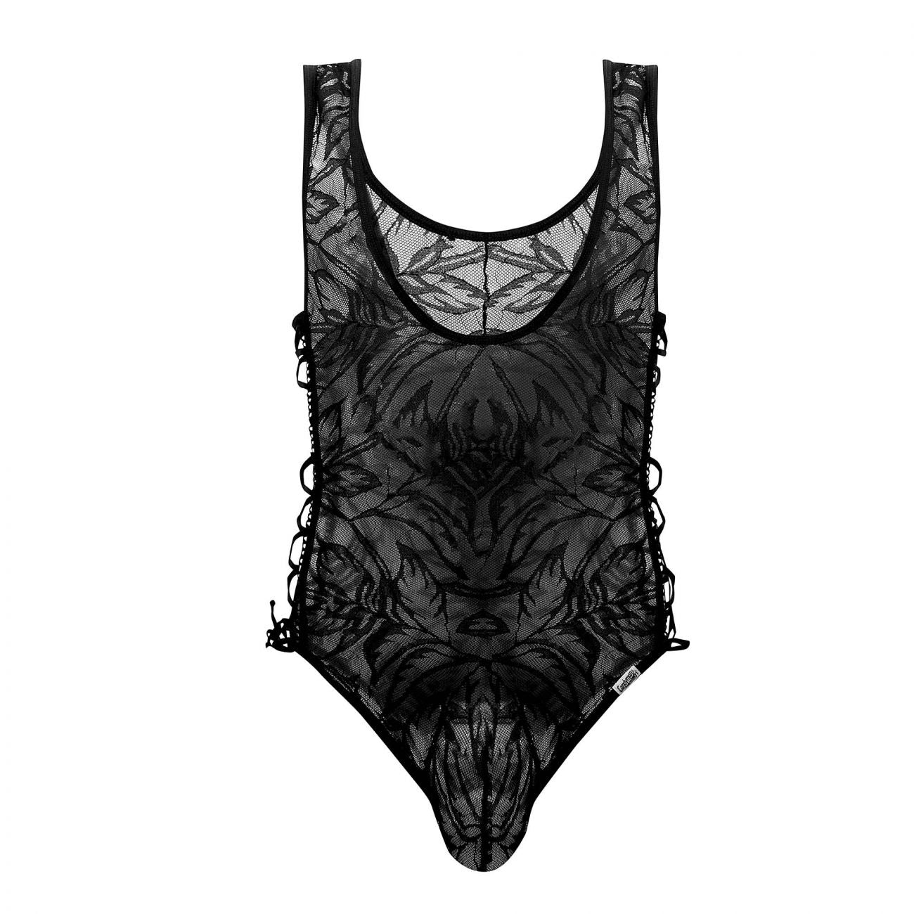 CandyMan 99570 Lace Bodysuit Black