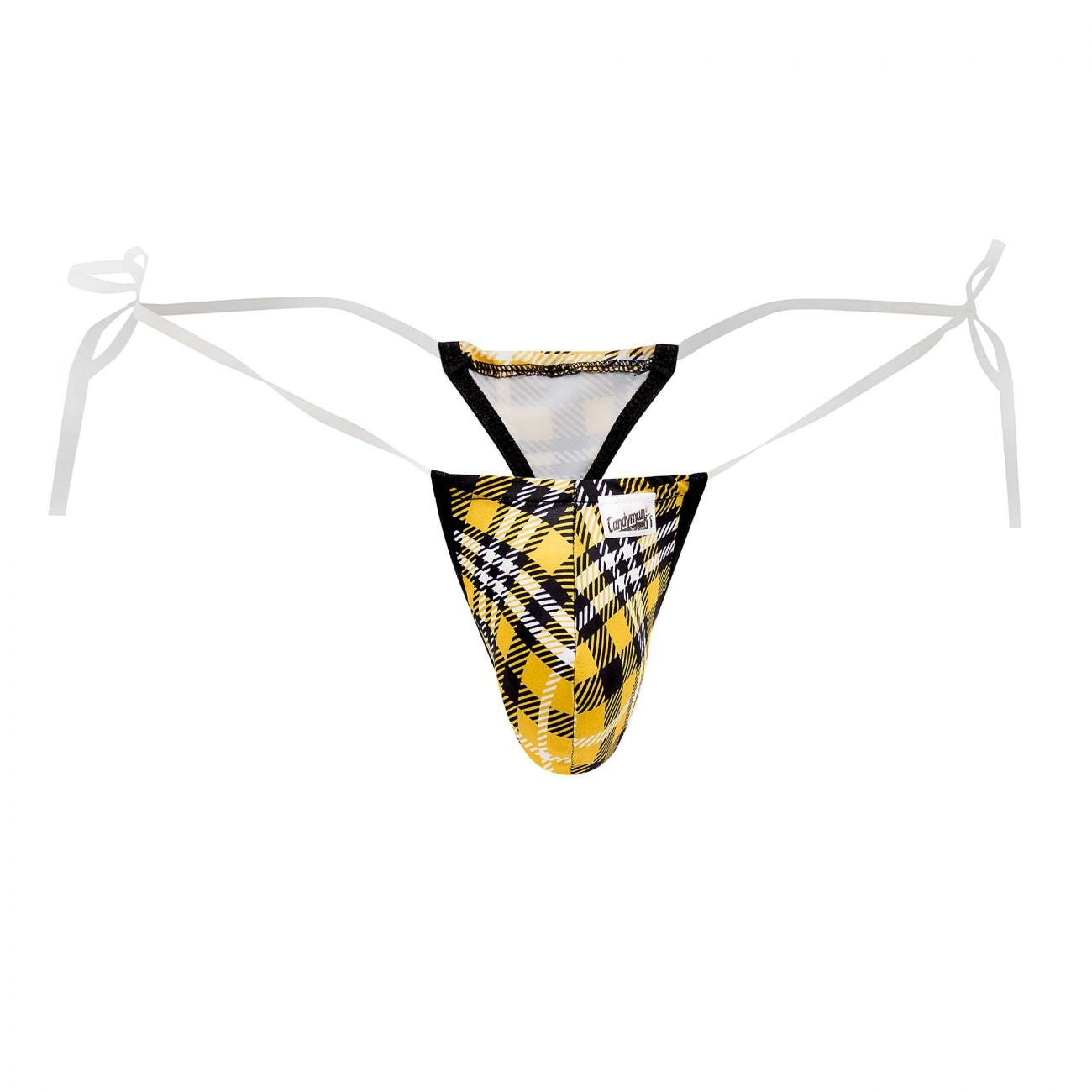 CandyMan 99571X Invisible Strap Micro G-String Yellow Print Plus Sizes