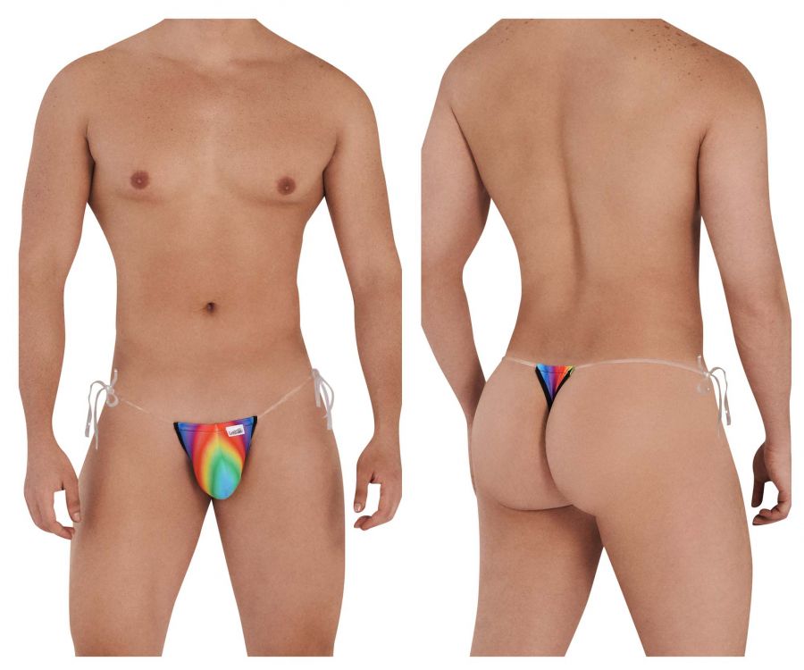 JCSTK - CandyMan 99571 Invisible Strap Micro G-String Rainbow Print