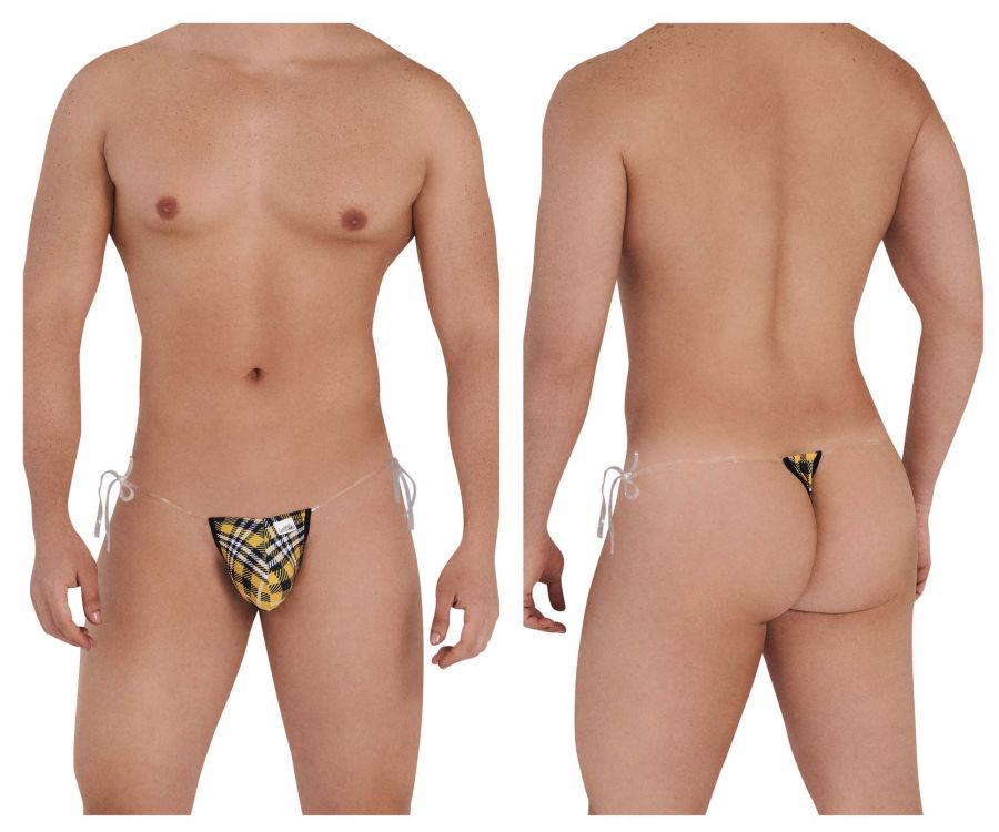 JCSTK - CandyMan 99571 Invisible Strap Micro G-String Yellow Print