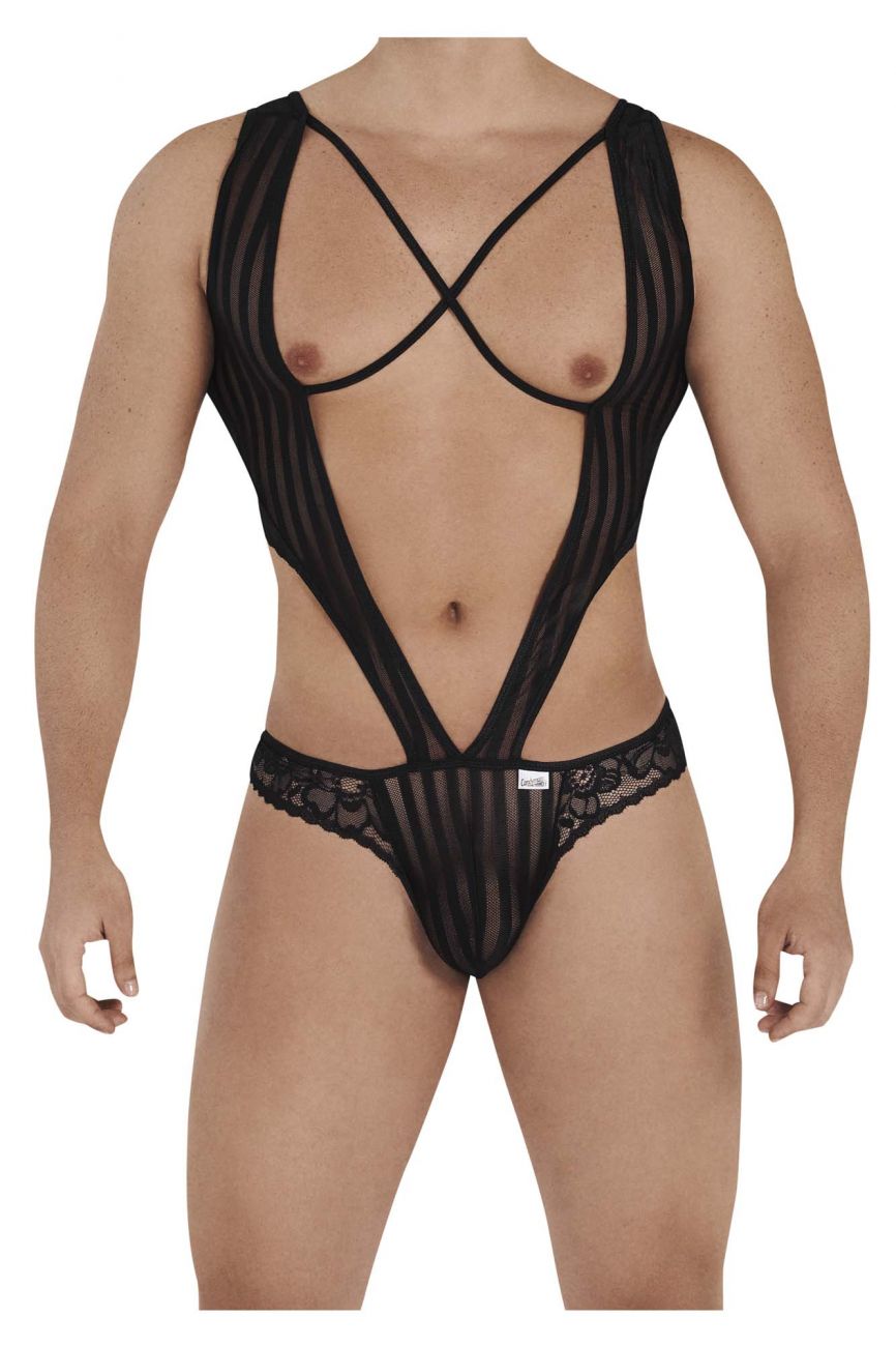 CandyMan 99574 Harness-Bodysuit Outfit Black