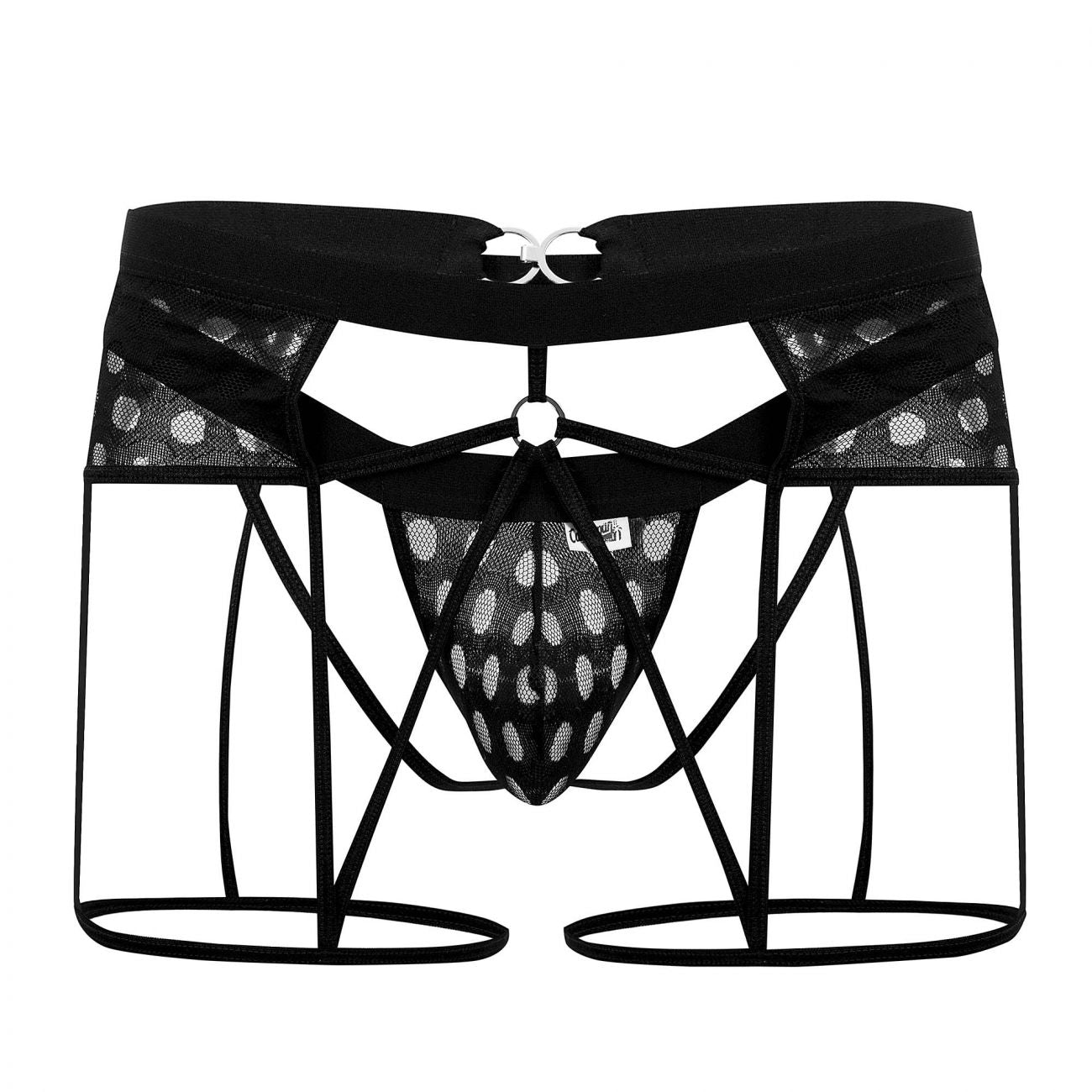 CandyMan 99577 Mesh Garter Jockstrap Black