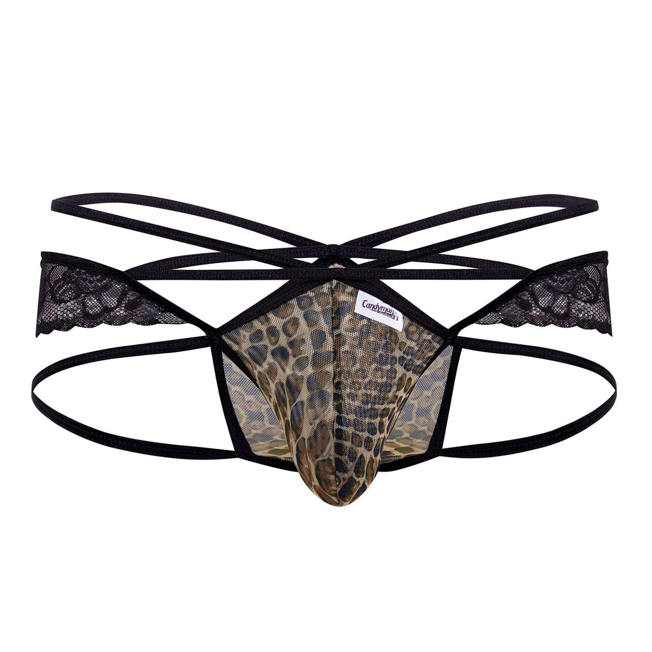 CandyMan 99578 Mesh-Lace Bikini Snake Print