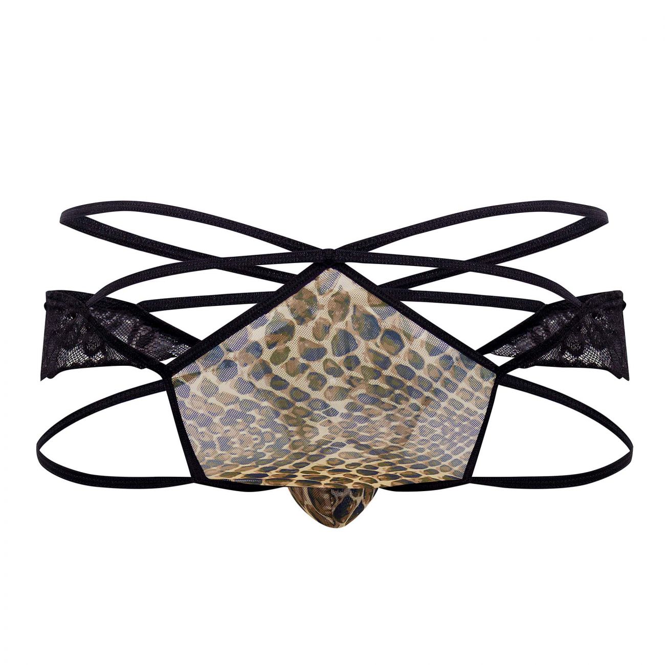 CandyMan 99578 Mesh-Lace Bikini Snake Print