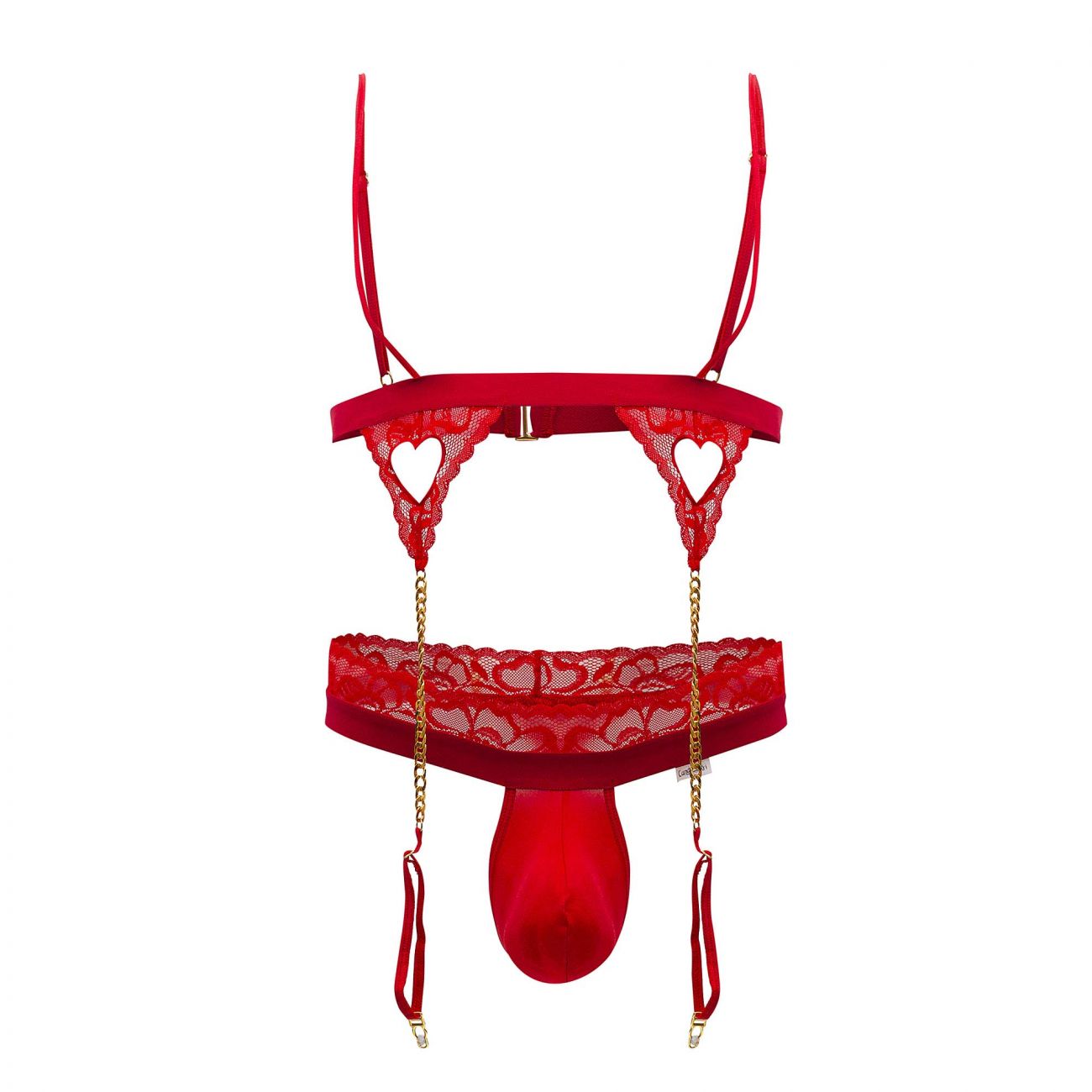 CandyMan 99581 Harness-Thongs Outfit Red