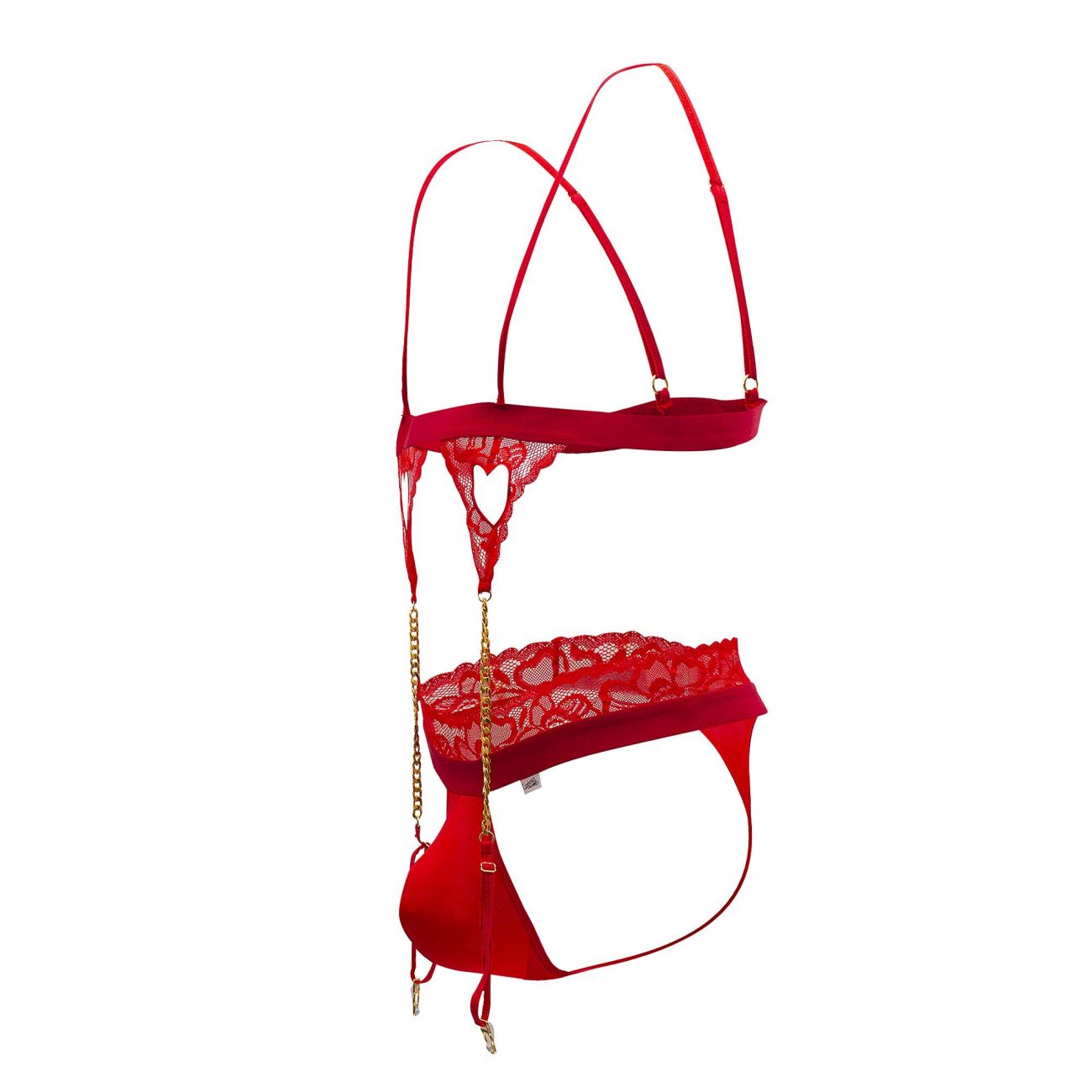 CandyMan 99581 Harness-Thongs Outfit Red