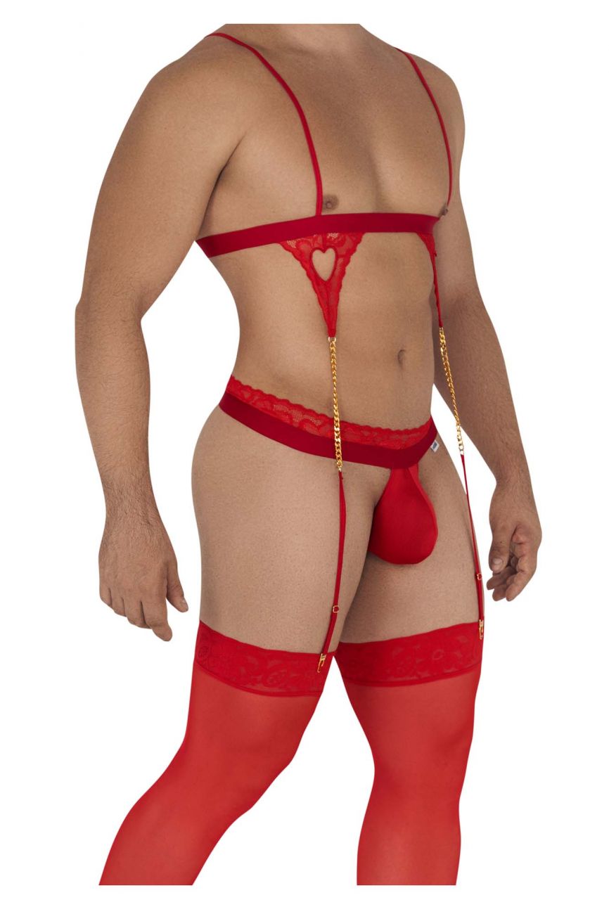 CandyMan 99581 Harness-Thongs Outfit Red