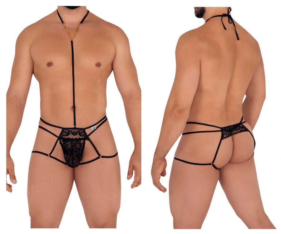 CandyMan 99583 Leash Jockstrap Black