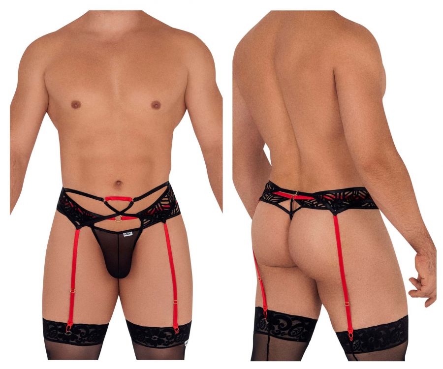 CandyMan 99588 Lace Garter G-String Black