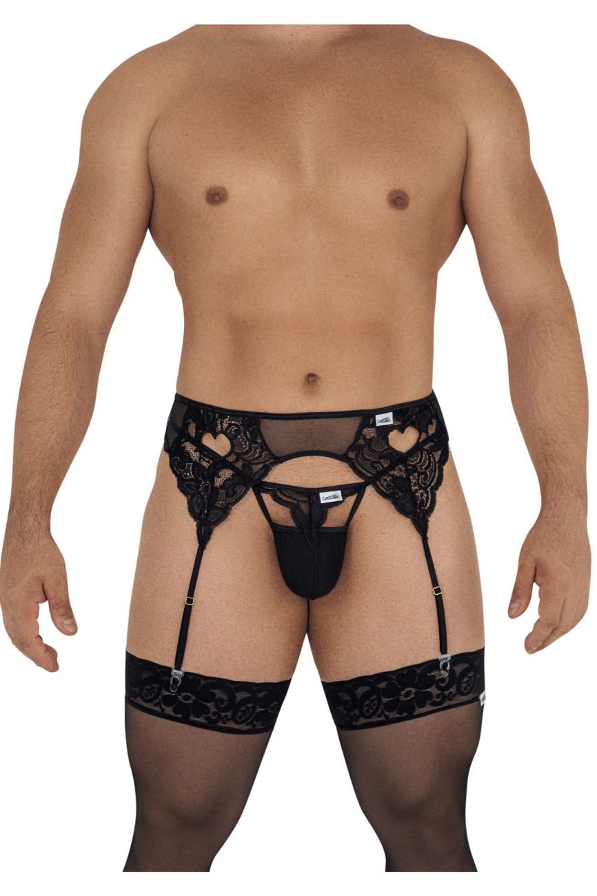 CandyMan 99589 Lace Garter G-String Black
