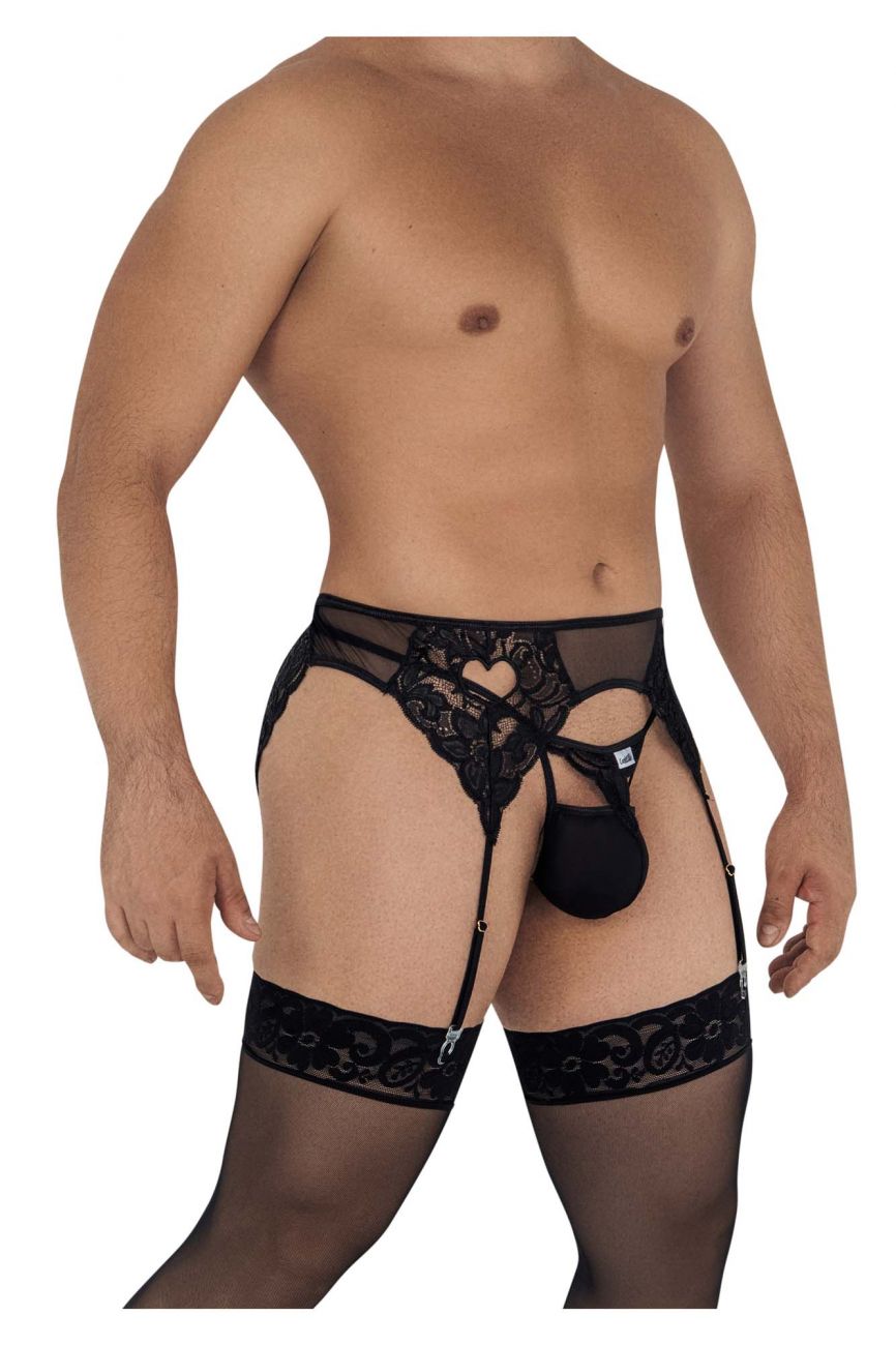 CandyMan 99589 Lace Garter G-String Black