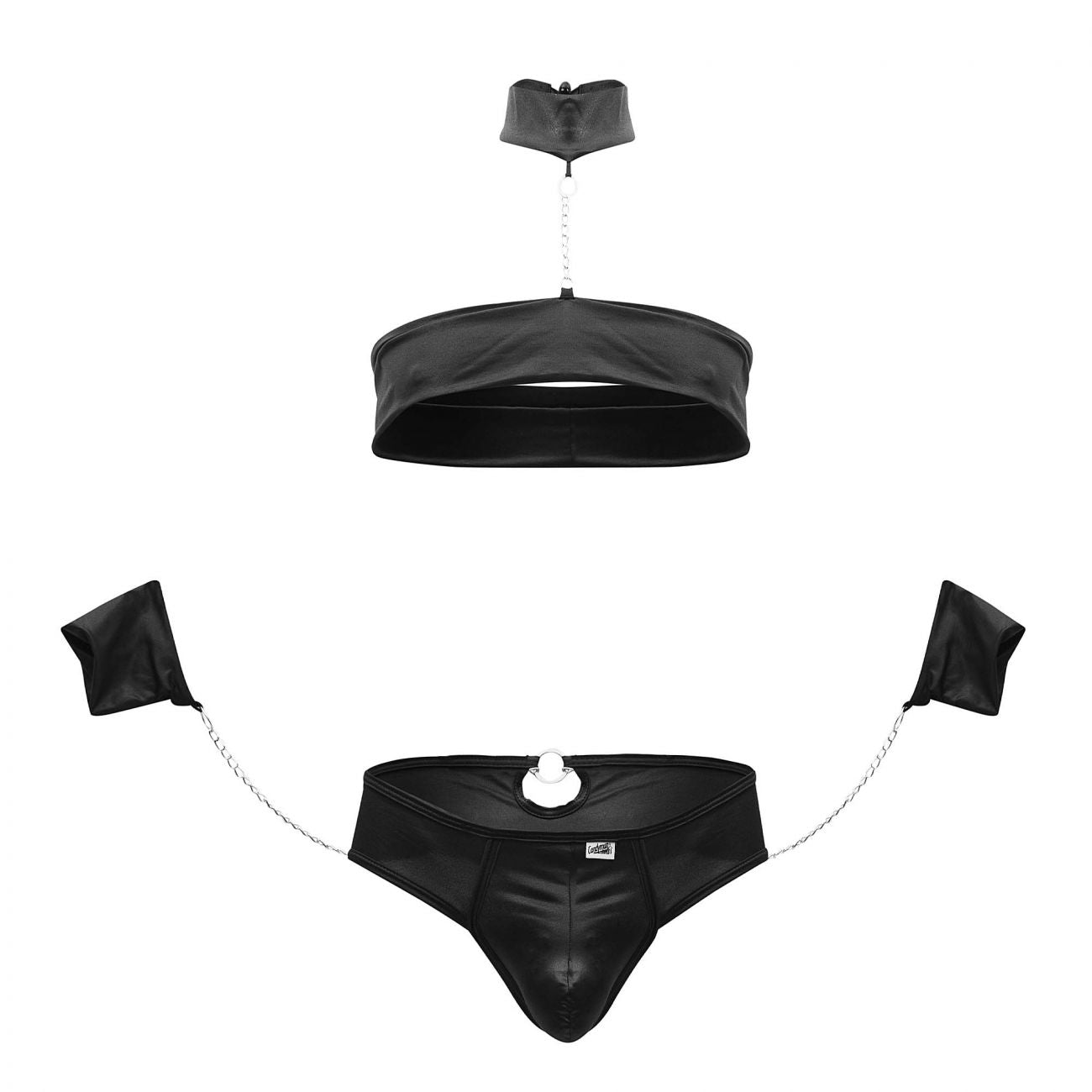 CandyMan 99592 Harness-Thongs Outfit Black