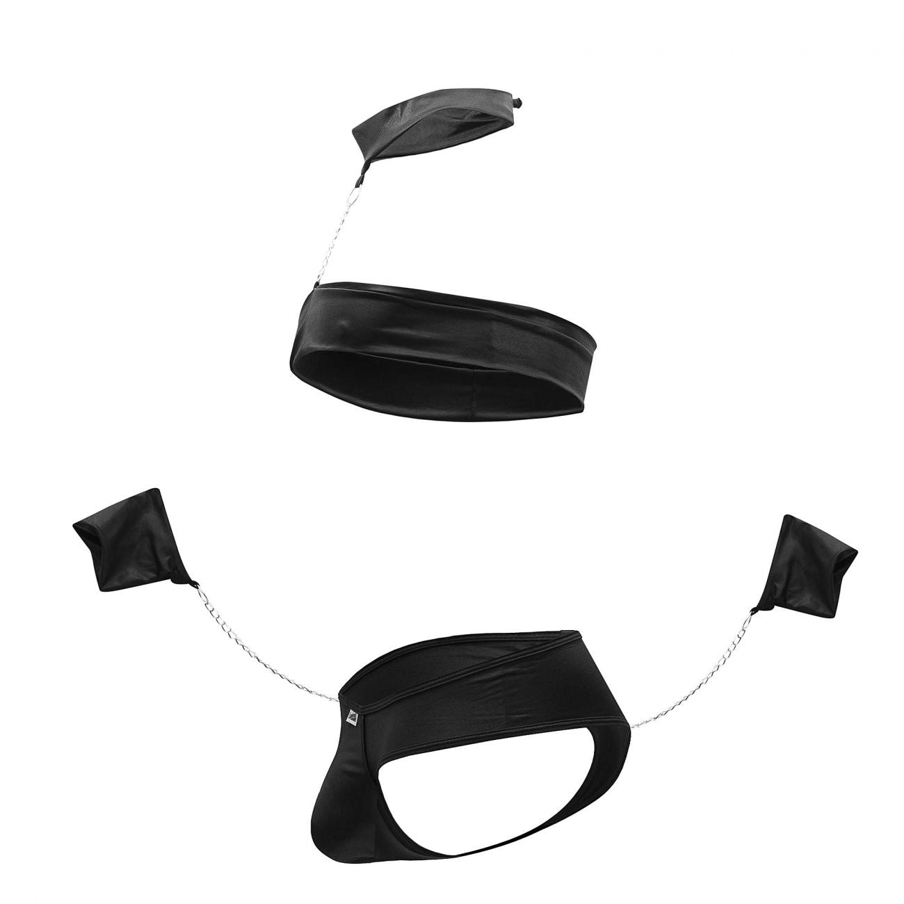 CandyMan 99592 Harness-Thongs Outfit Black