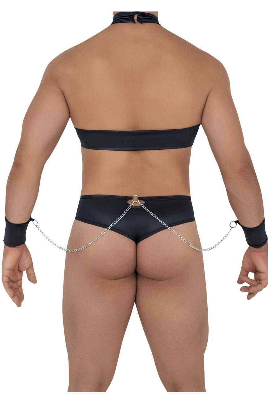 CandyMan 99592 Harness-Thongs Outfit Black