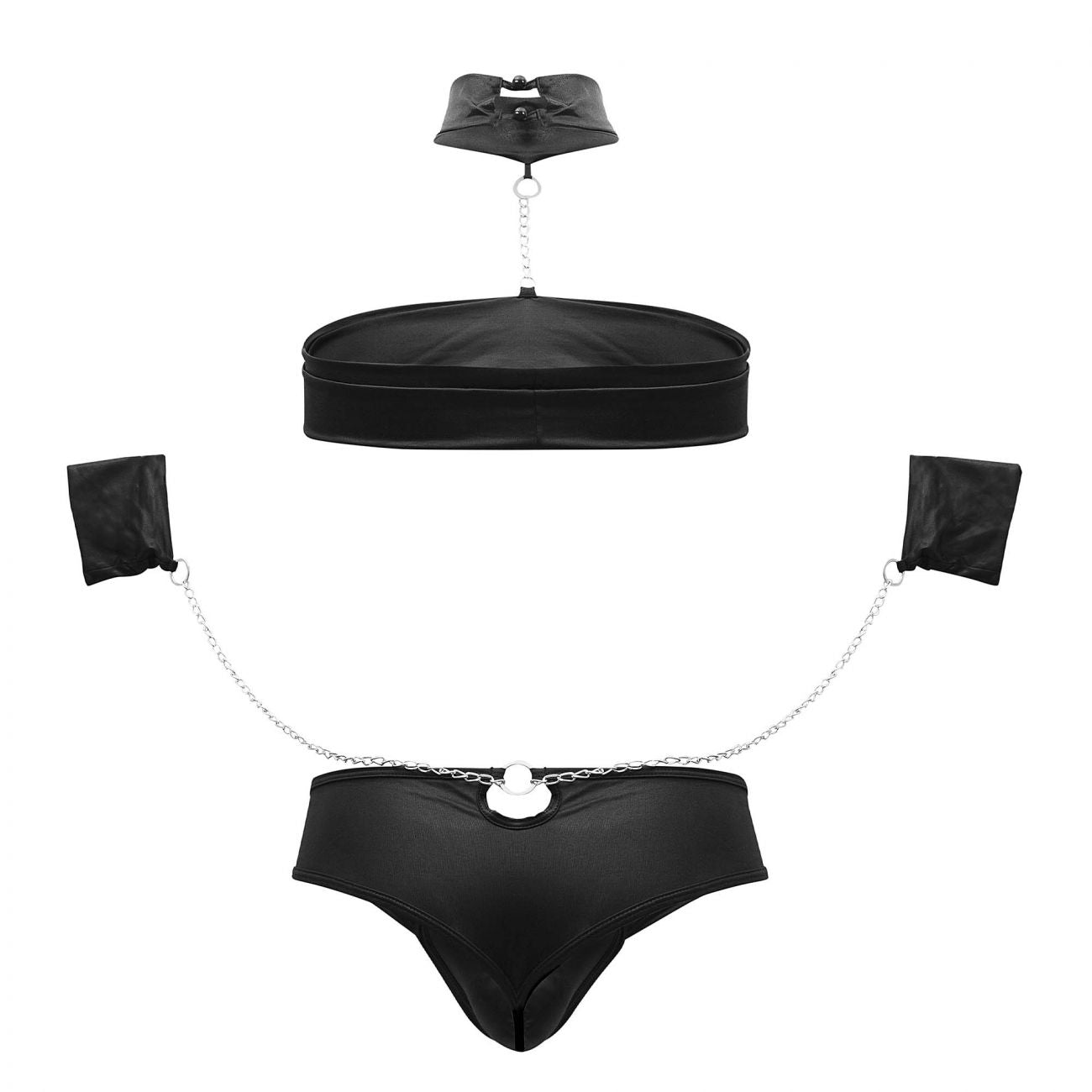 CandyMan 99592 Harness-Thongs Outfit Black