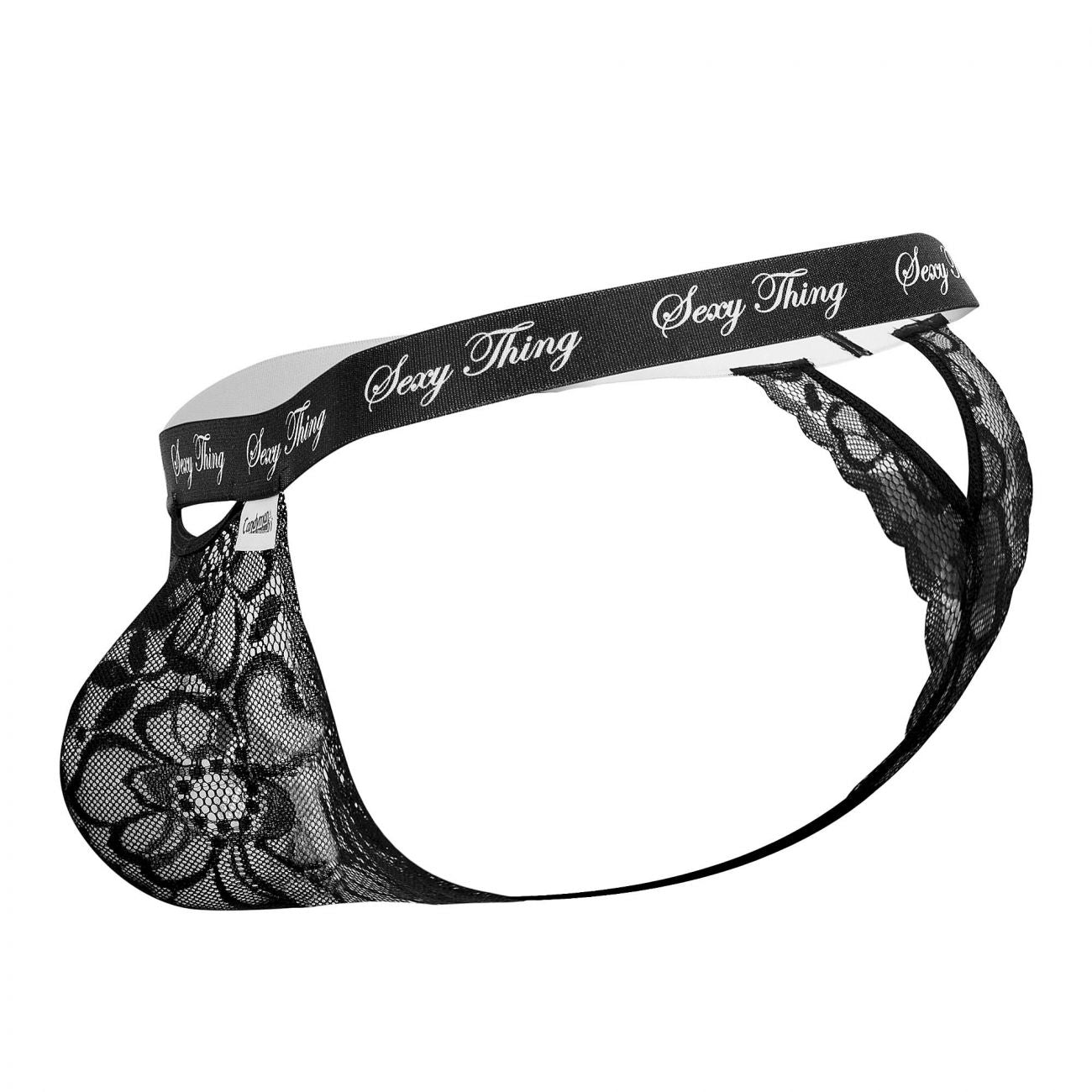 CandyMan 99594 Sexy Thing Lace Thongs Black