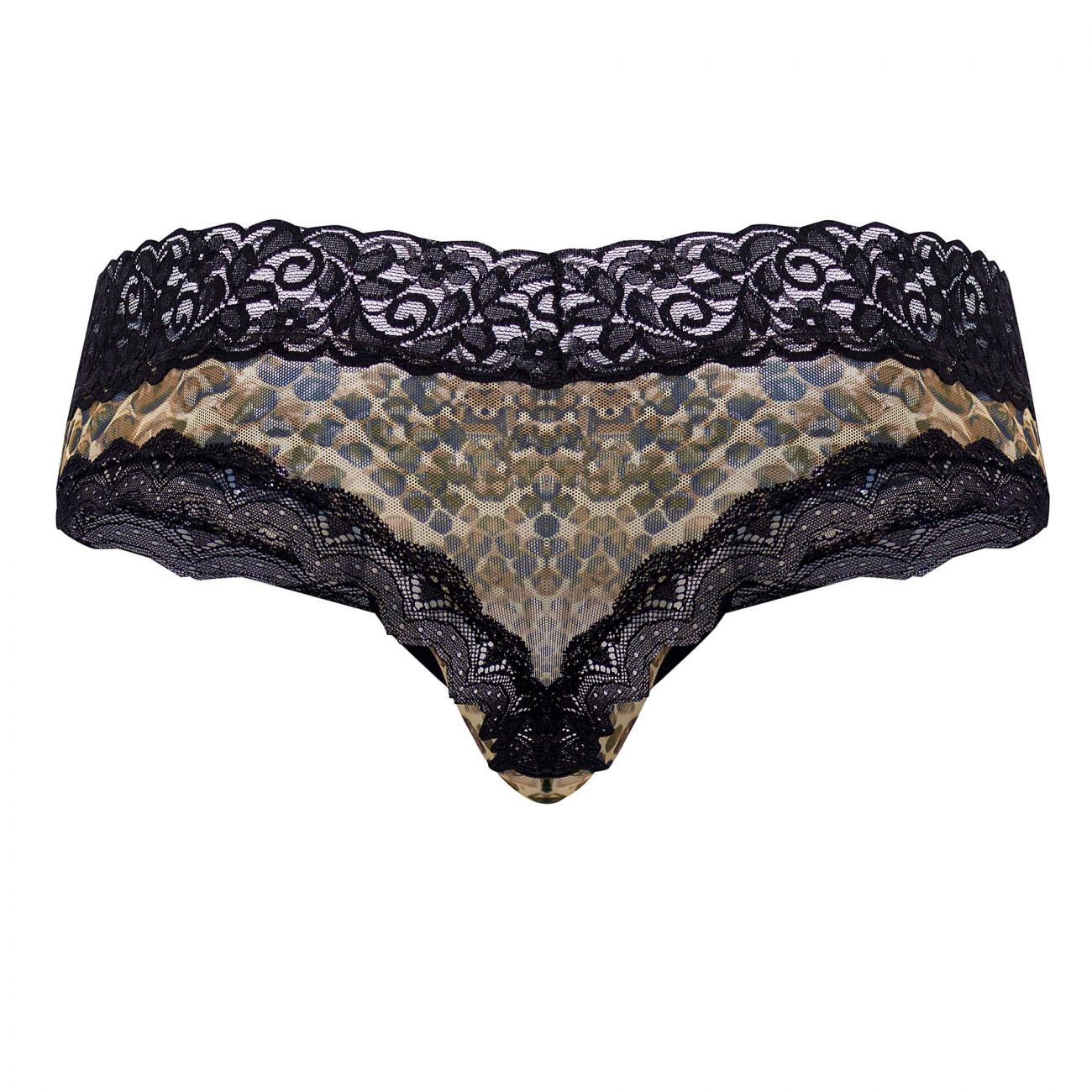 CandyMan 99596 Mesh-Lace Thongs Snake Print
