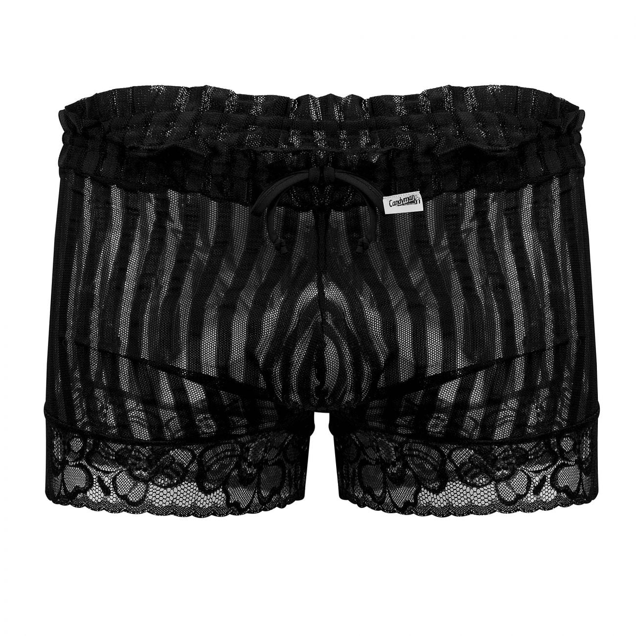 CandyMan 99601 Lounge Pajama Shorts Black