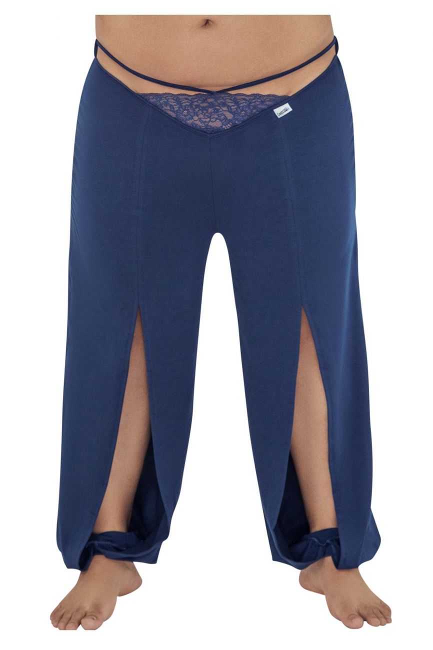 CandyMan 99603X Lounge Pajama Pants Navy Plus Sizes