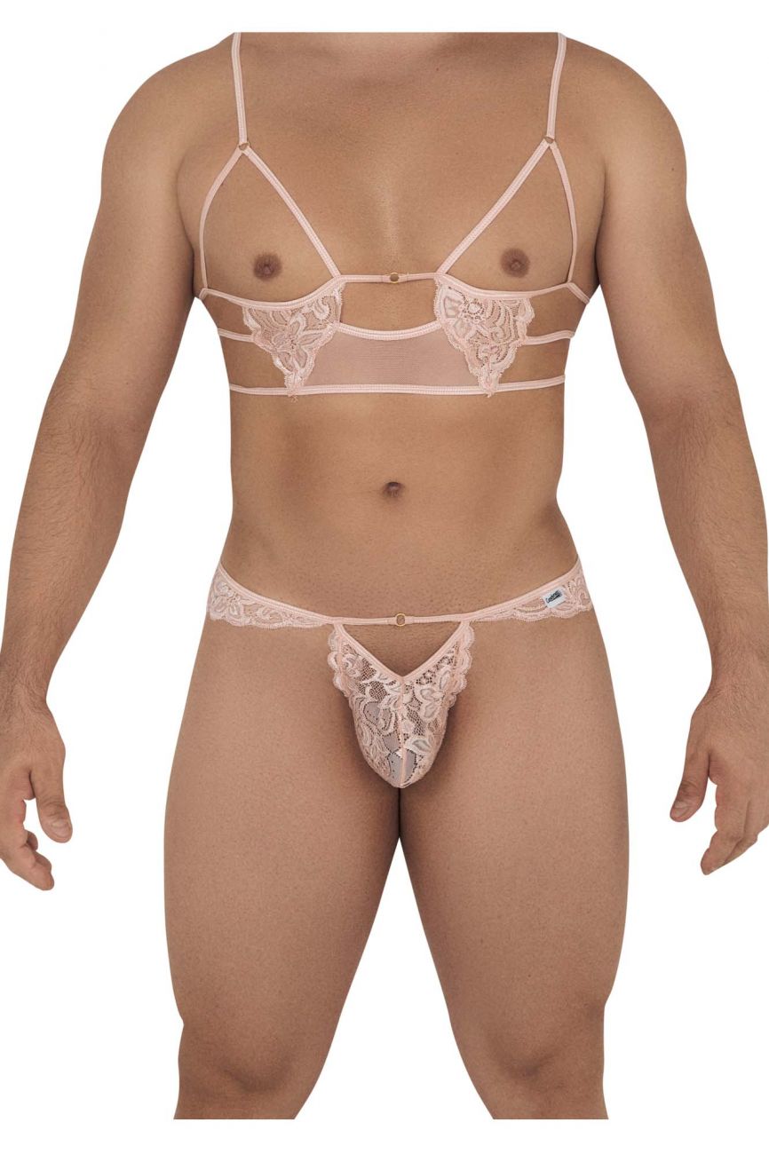 CandyMan 99604 Harness-Thongs Outfit Rose