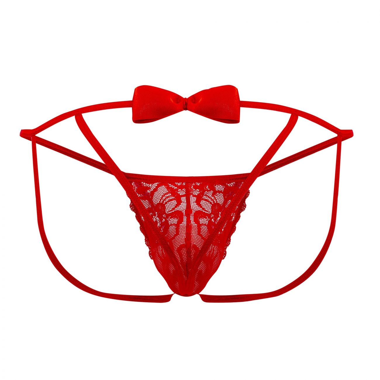 CandyMan 99606 Bow Jockstrap Red