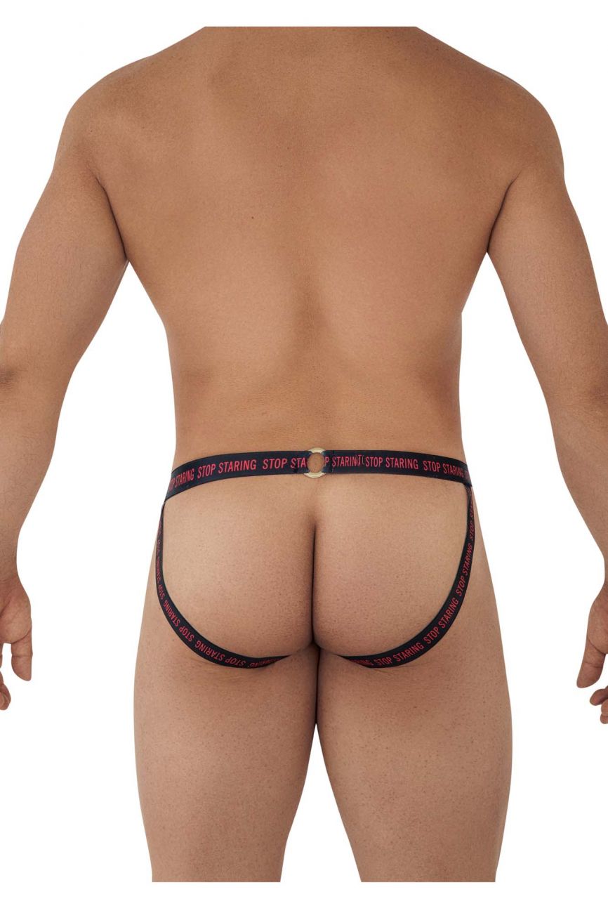 CandyMan 99619 Stop Staring Lace Jockstrap Red