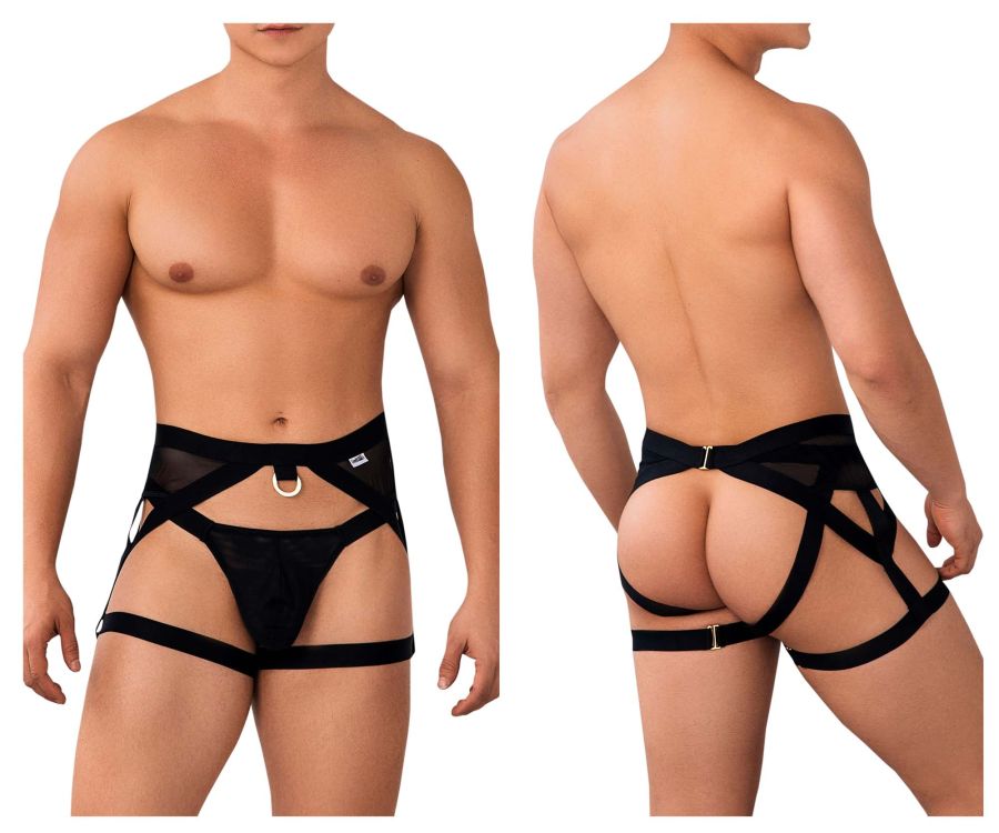 CandyMan 99623 Sexy Garter Jockstrap Black