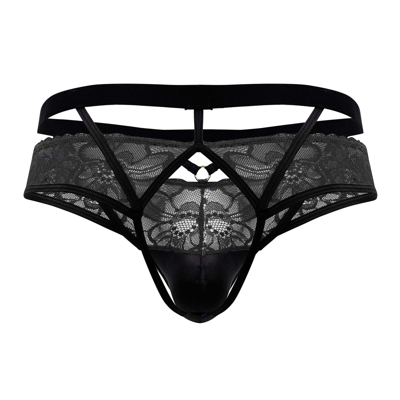 CandyMan 99627 Lace Jockstrap Black