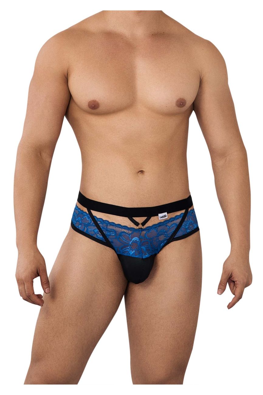 CandyMan 99627 Lace Jockstrap Blue