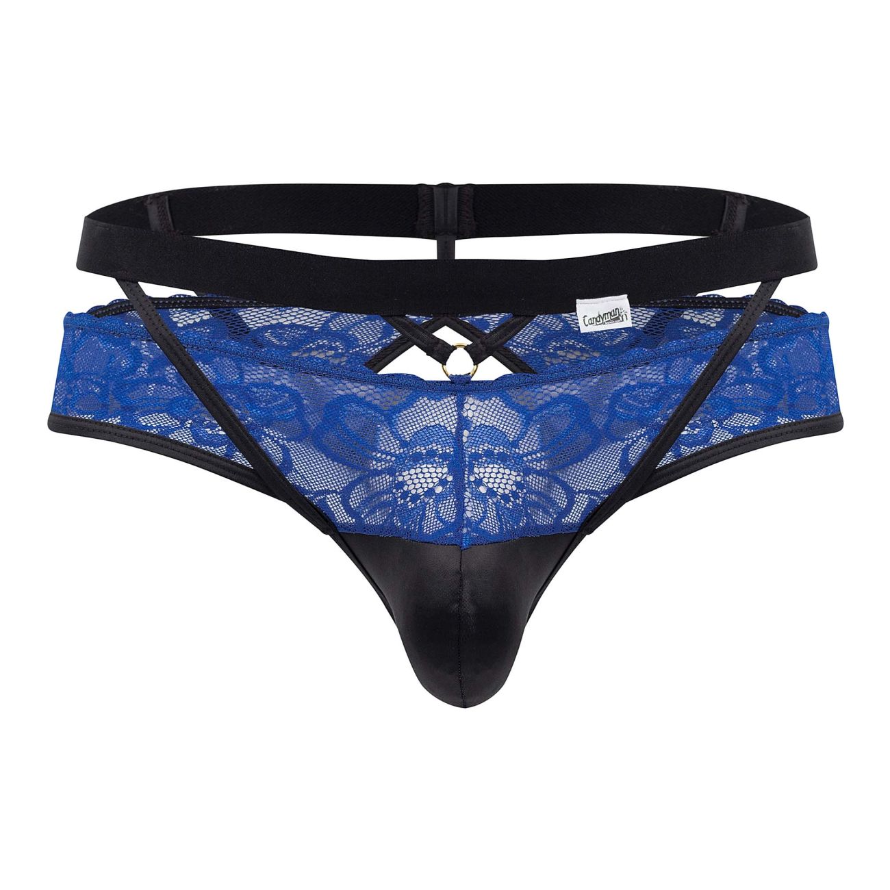 CandyMan 99627 Lace Jockstrap Blue