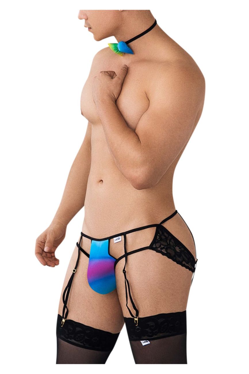 CandyMan 99630 Colorful Garter Jockstrap Rainbow