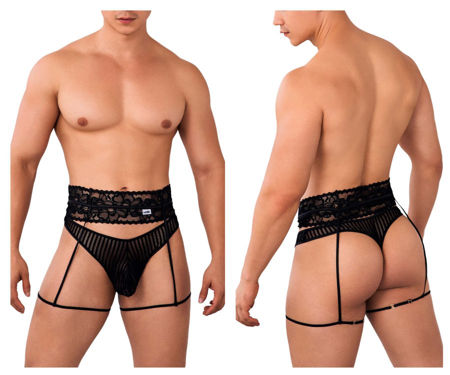 JCSTK - CandyMan 99648 Garter Thongs Black