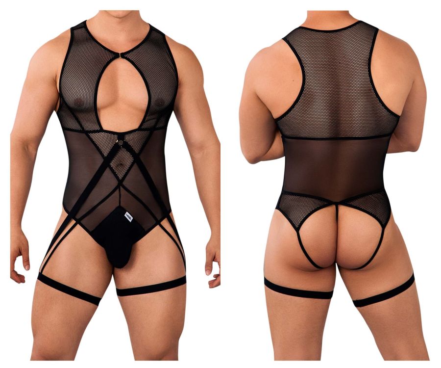 CandyMan 99650 Mesh Bodysuit Black