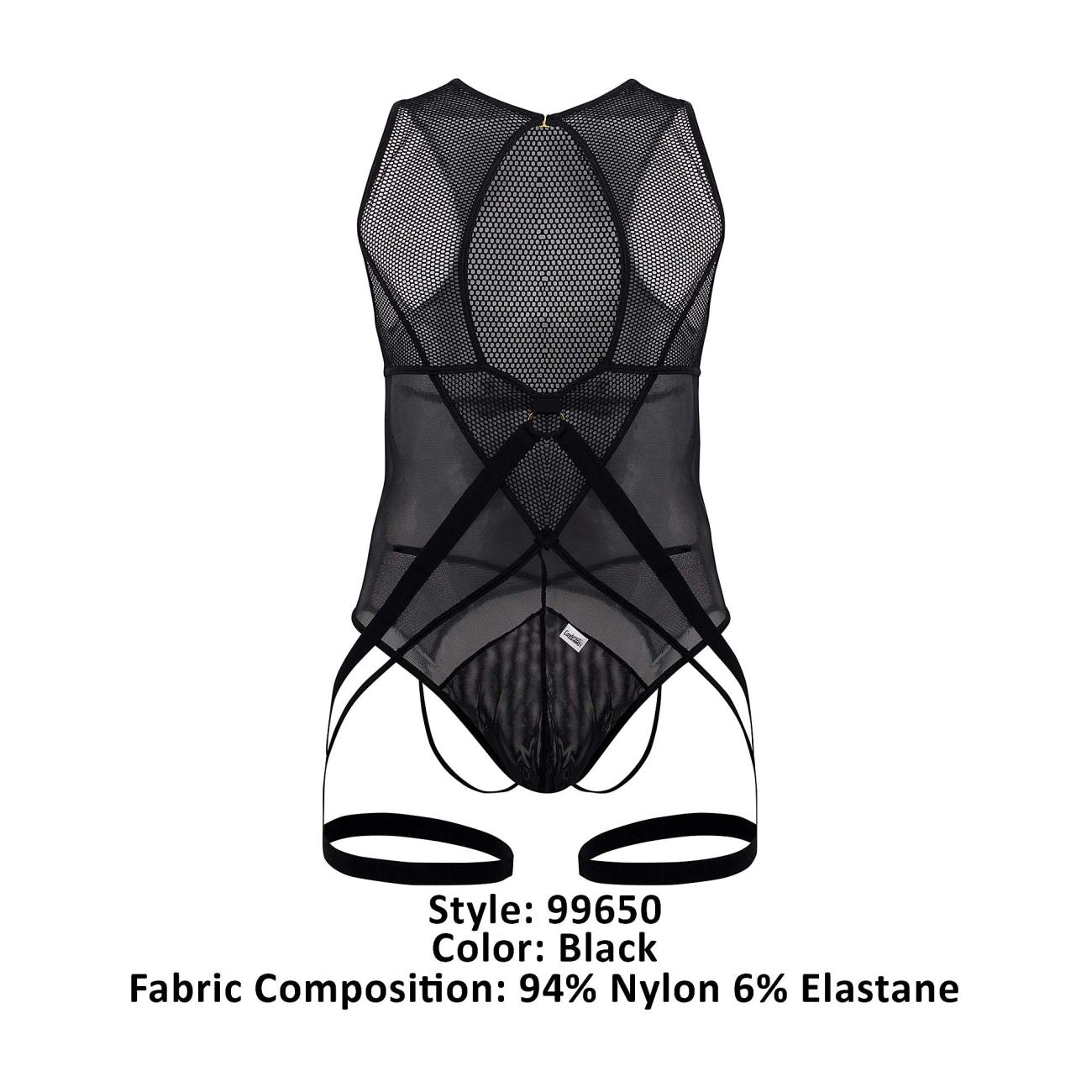 CandyMan 99650 Mesh Bodysuit Black