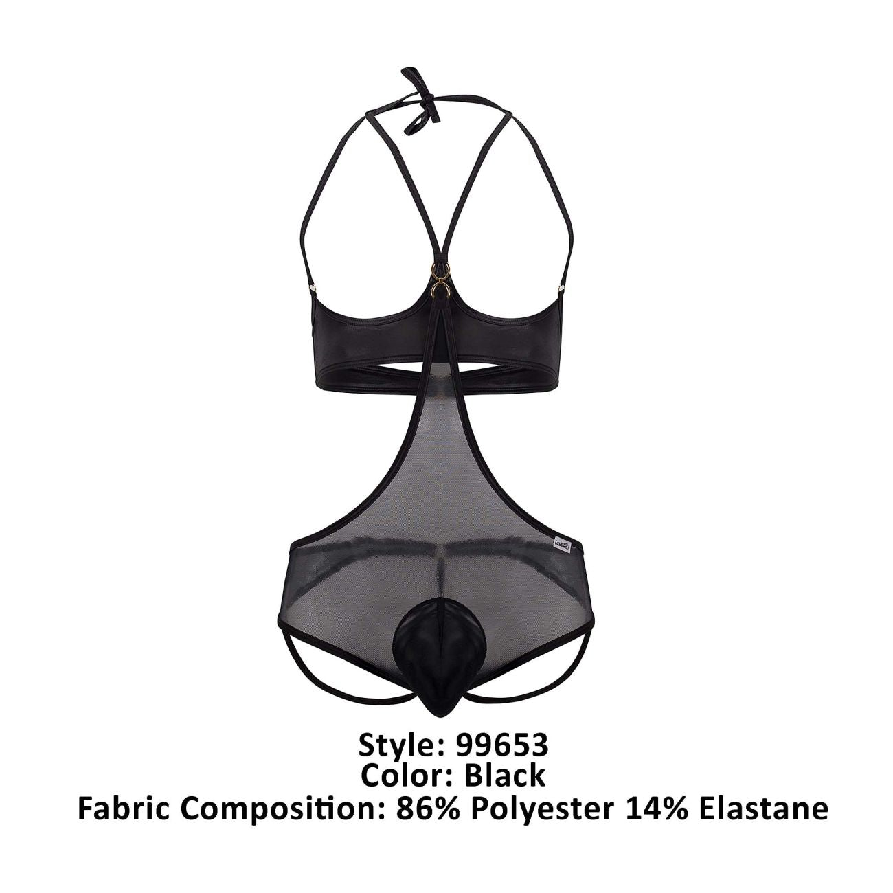 CandyMan 99653 Mesh Bodysuit Black