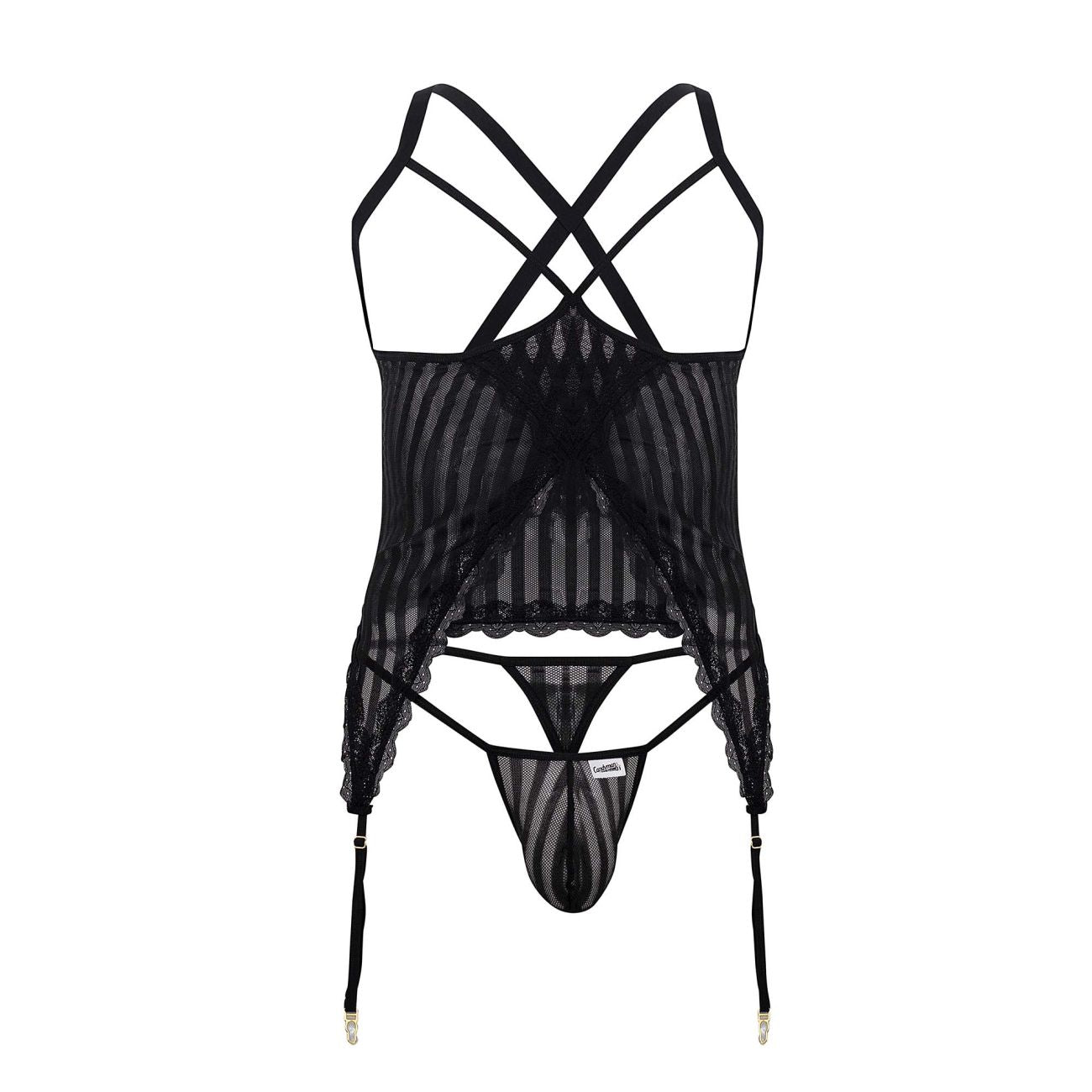 JCSTK - CandyMan 99654 Mesh Two Piece Set Black