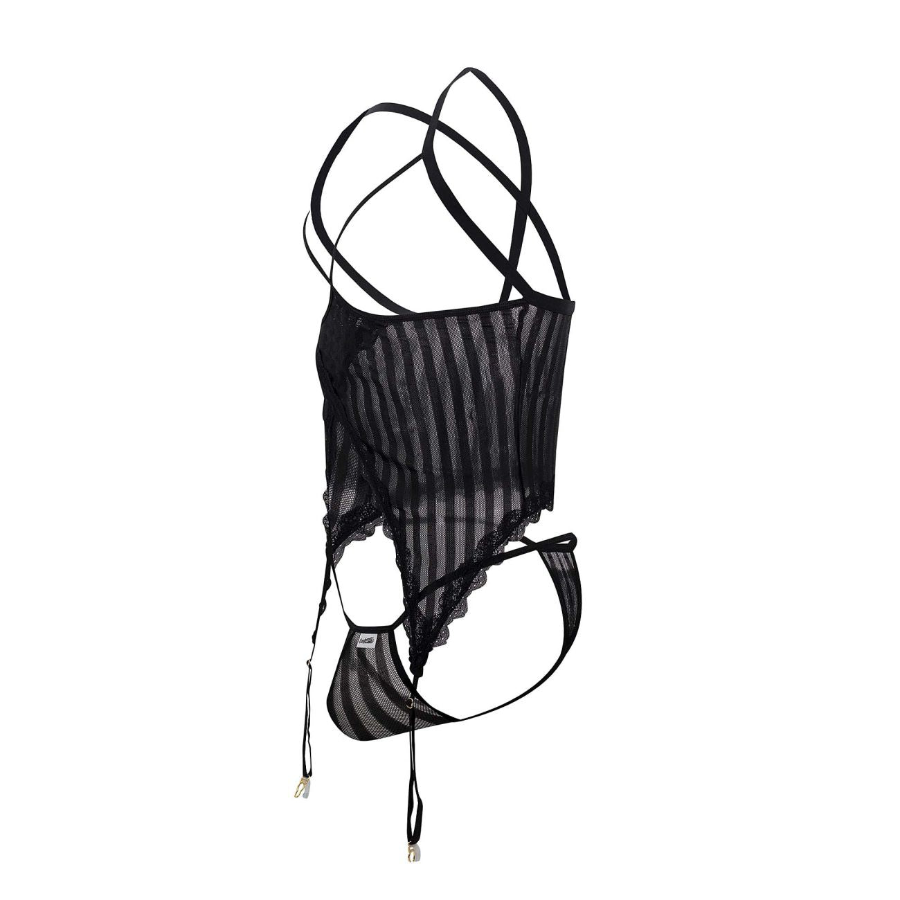 JCSTK - CandyMan 99654 Mesh Two Piece Set Black