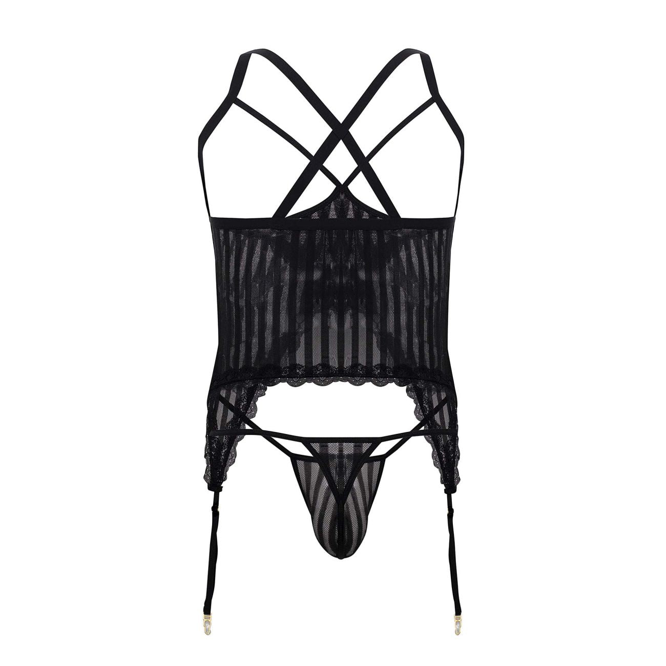 JCSTK - CandyMan 99654 Mesh Two Piece Set Black