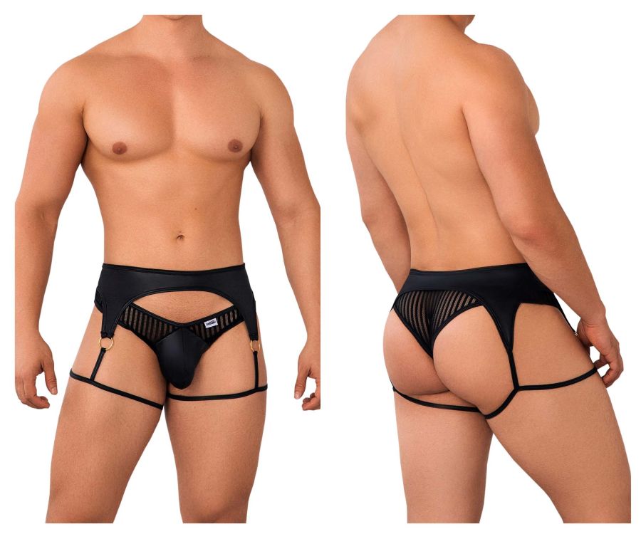 CandyMan 99655 Garter Thongs Black