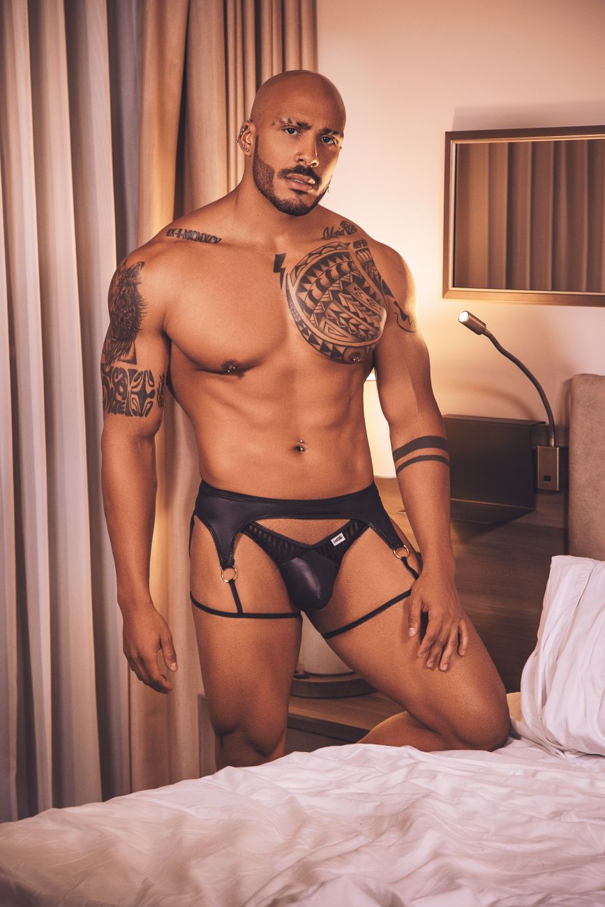 CandyMan 99655 Garter Thongs Black