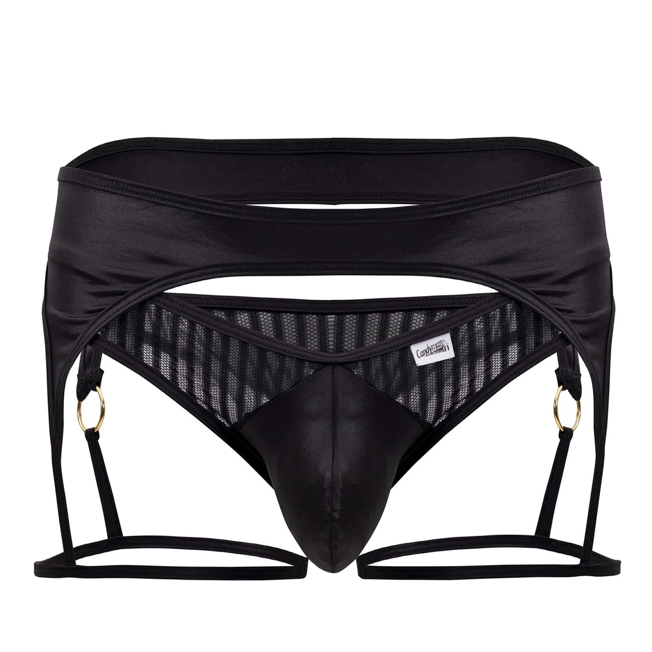 CandyMan 99655 Garter Thongs Black