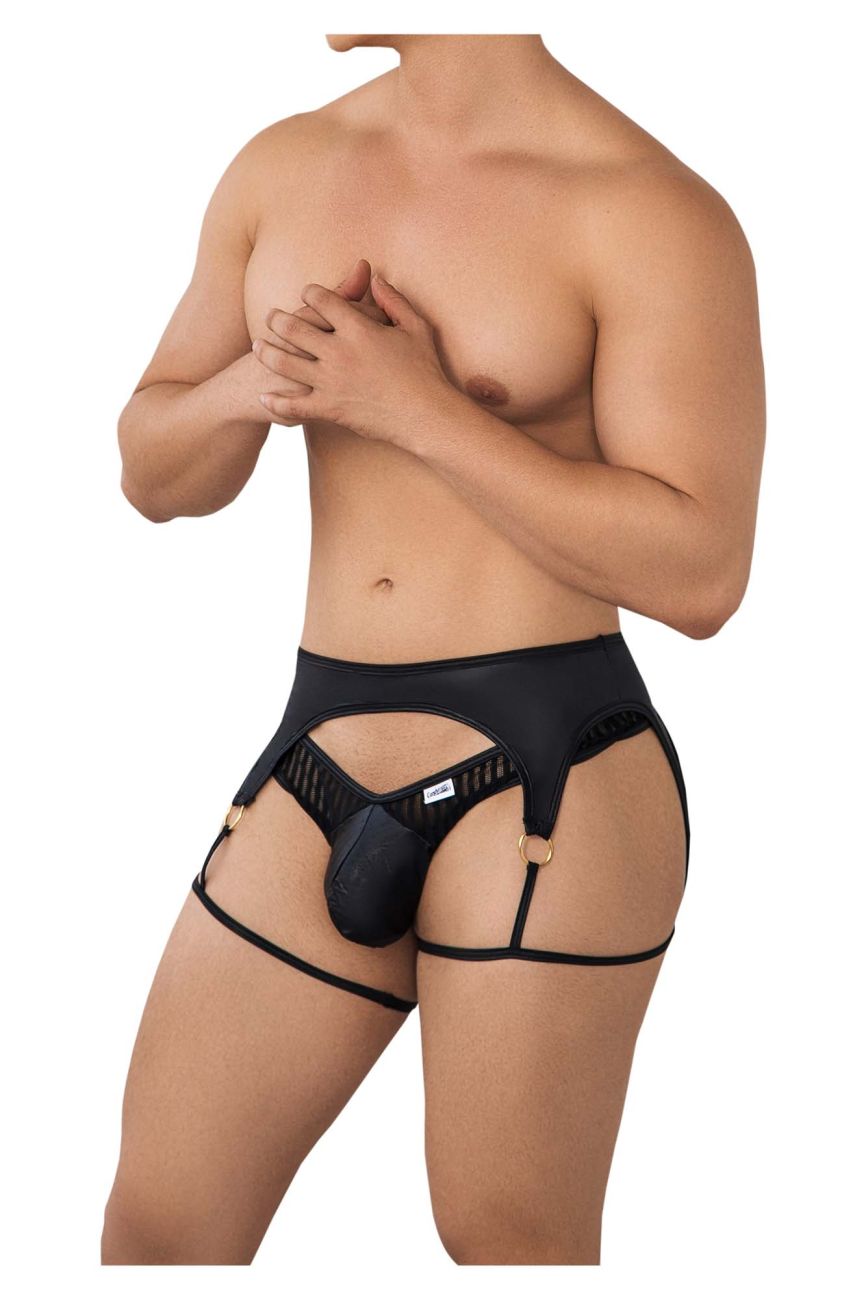 CandyMan 99655 Garter Thongs Black