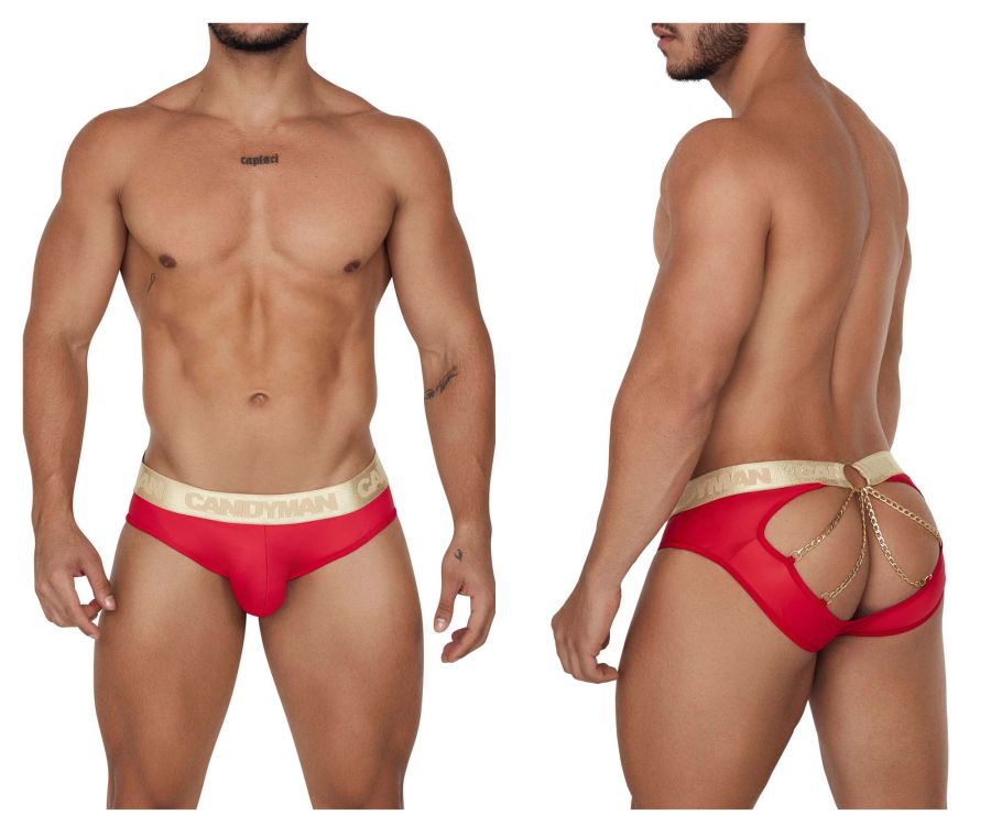 CandyMan 99659 Chain Jock Briefs Red