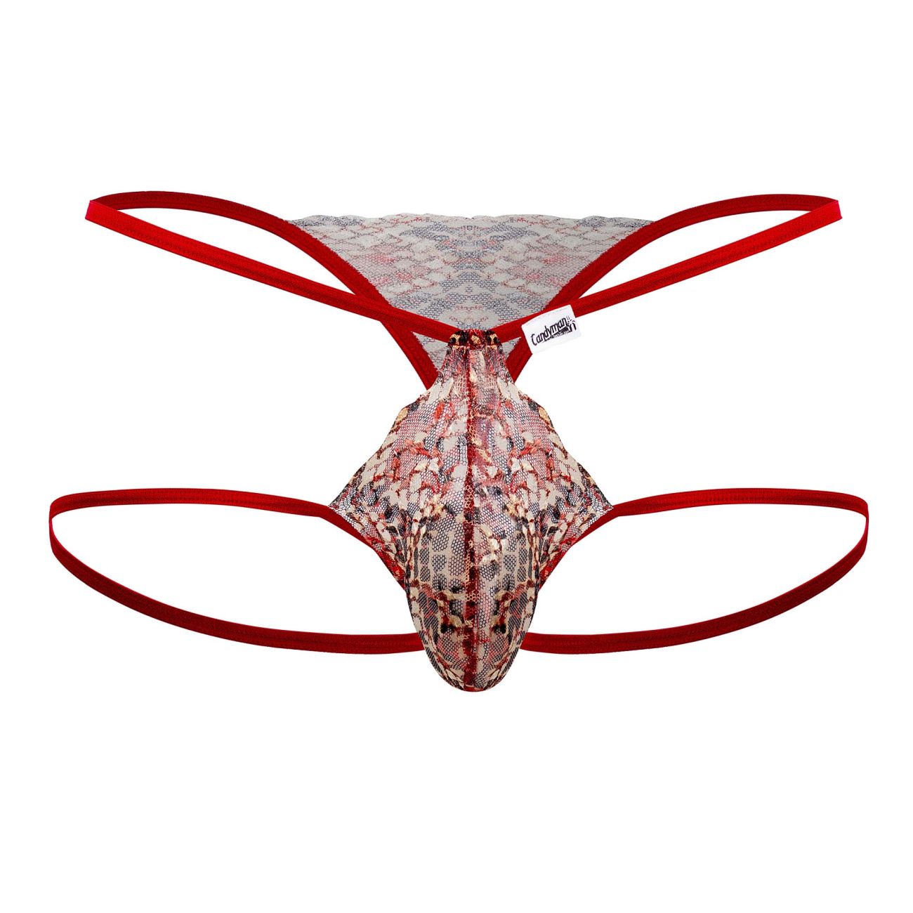 CandyMan 99668 Jock Thongs Red Print