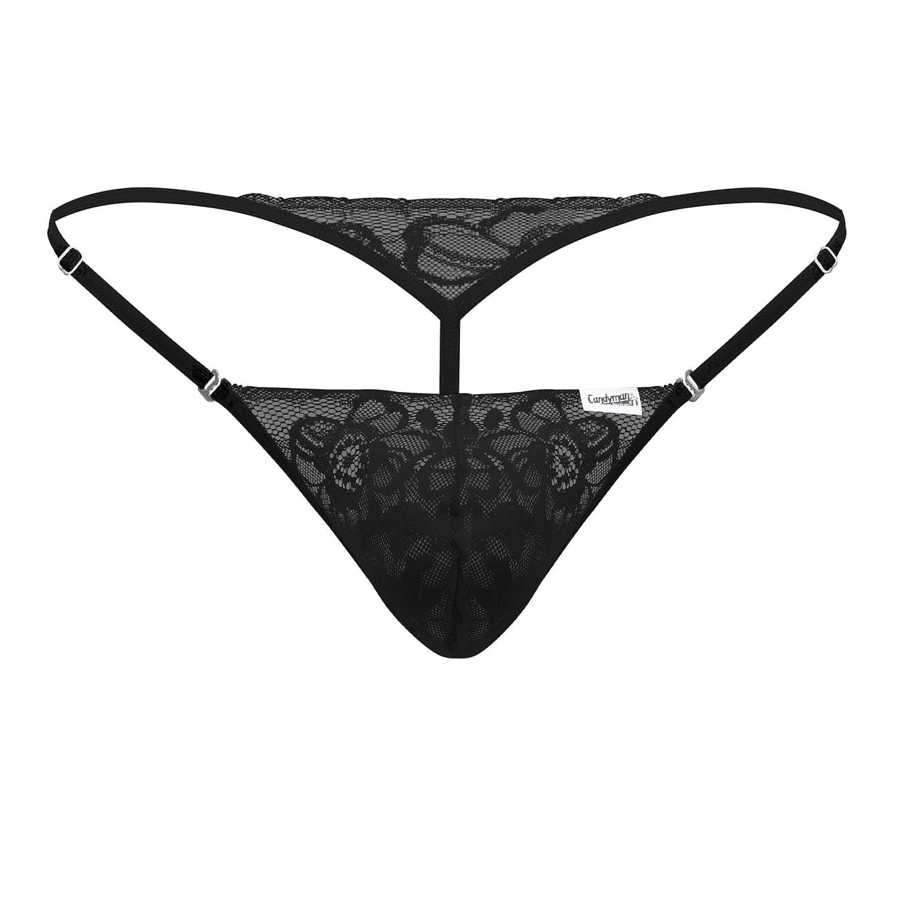 CandyMan 99685 Lace Thongs Black