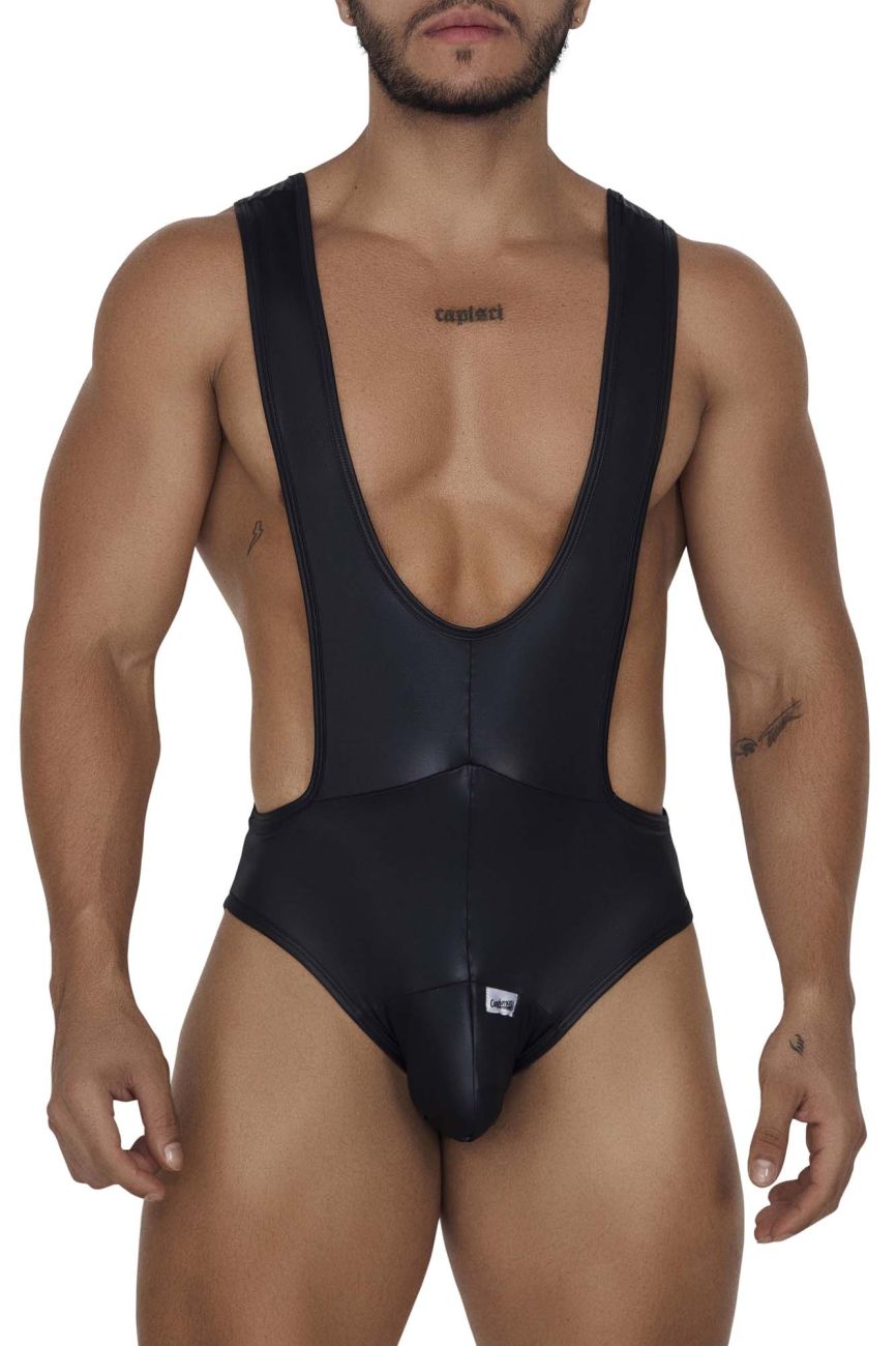 CandyMan 99693 Wrestling Bodysuit Black